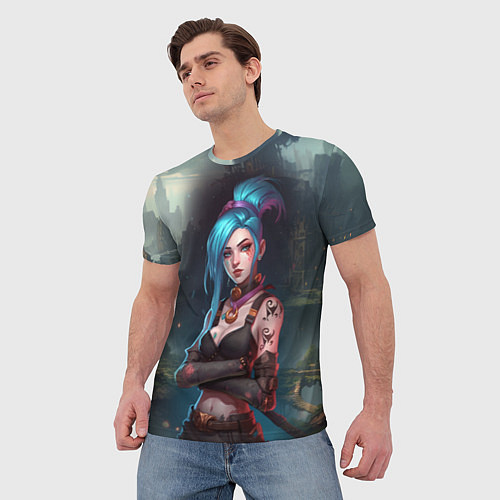 Мужская футболка Jinx league of legends / 3D-принт – фото 3