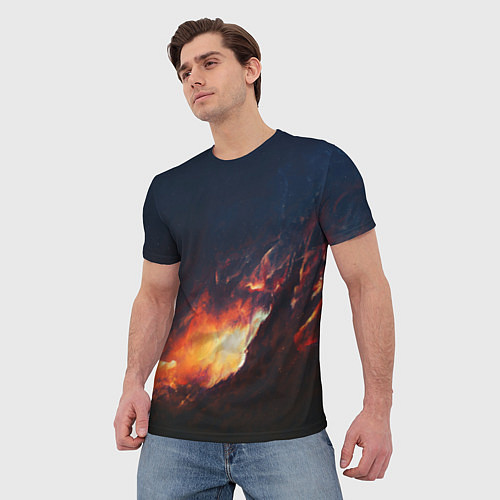 Мужская футболка Взрыв галактики / 3D-принт – фото 3