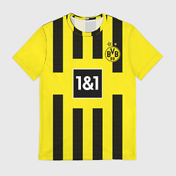 Футболка мужская ФК Боруссия Дортмунд форма 2223 домашняя, цвет: 3D-принт