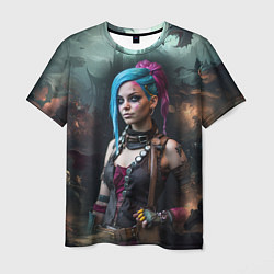 Футболка мужская Fantasy Jinx Art Arcane League of Legends, цвет: 3D-принт