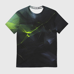 Футболка мужская Black green elements, цвет: 3D-принт