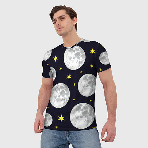 Мужская футболка Космос лун / 3D-принт – фото 3