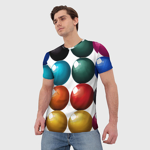 Мужская футболка Шары для бильярда / 3D-принт – фото 3