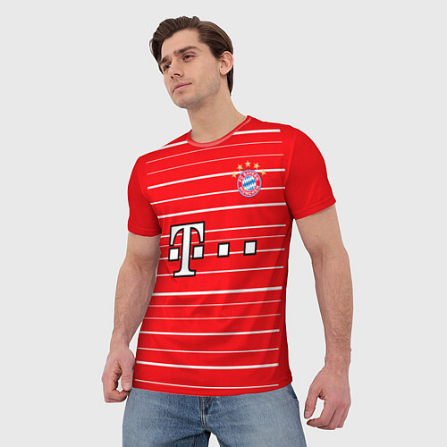 Мужская футболка Лерой Сане Бавария Мюнхен форма 2223 домашняя / 3D-принт – фото 3