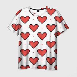 Футболка мужская Pixel heart, цвет: 3D-принт