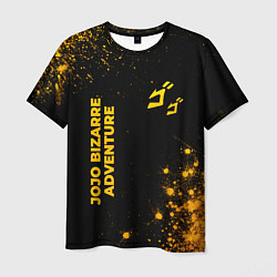 Футболка мужская JoJo Bizarre Adventure - gold gradient: надпись, с, цвет: 3D-принт