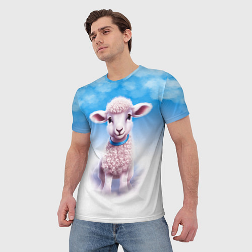 Мужская футболка Ягнёнок / 3D-принт – фото 3