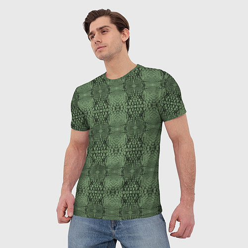 Мужская футболка Крокодиловый стиль / 3D-принт – фото 3
