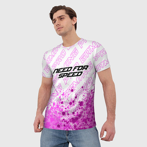 Мужская футболка Need for Speed pro gaming: символ сверху / 3D-принт – фото 3
