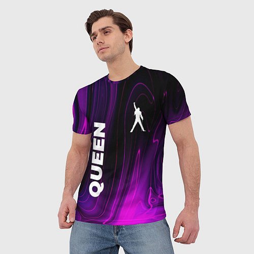 Мужская футболка Queen violet plasma / 3D-принт – фото 3
