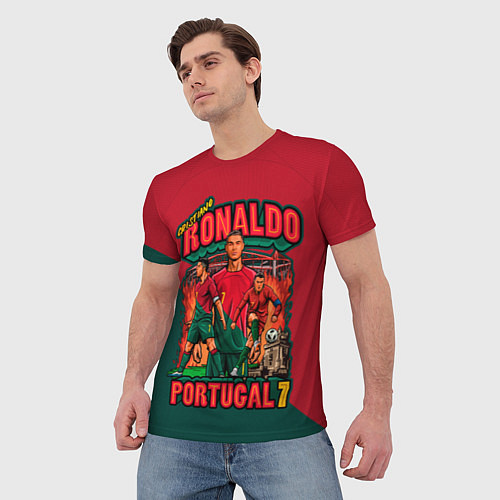 Мужская футболка Криштиану Роналду сборная Португалии 7 / 3D-принт – фото 3