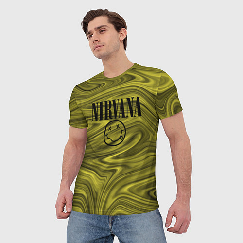 Мужская футболка Nirvana лого абстракция / 3D-принт – фото 3