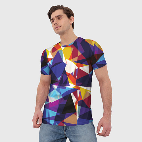 Мужская футболка Мозаичный узор / 3D-принт – фото 3