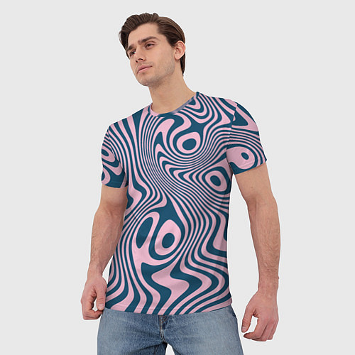Мужская футболка Абстрактный размытый узор / 3D-принт – фото 3