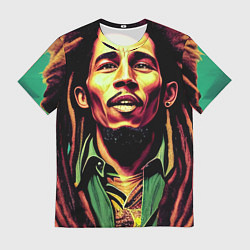 Футболка мужская Digital Art Bob Marley in the field, цвет: 3D-принт