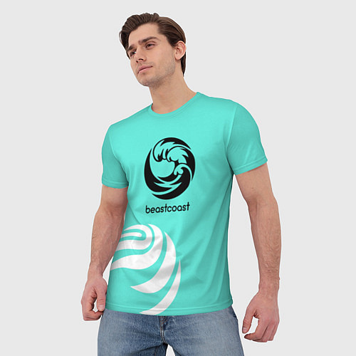 Мужская футболка Форма Beastcoast mint / 3D-принт – фото 3