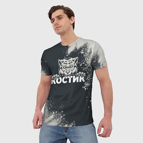 Мужская футболка Костик зубастый волк / 3D-принт – фото 3