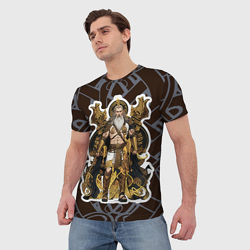 Мужская футболка Бог Один повелитель древних славян / 3D-принт – фото 3