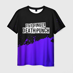 Футболка мужская Five Finger Death Punch purple grunge, цвет: 3D-принт