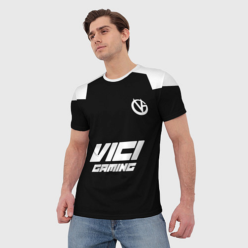 Мужская футболка Форма Vici Gaming black / 3D-принт – фото 3