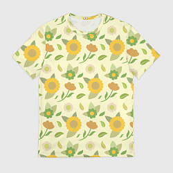 Футболка мужская Цветы лета, цвет: 3D-принт