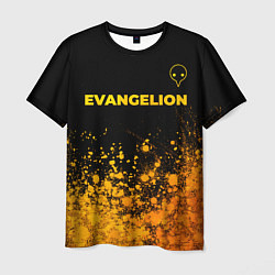 Футболка мужская Evangelion - gold gradient: символ сверху, цвет: 3D-принт