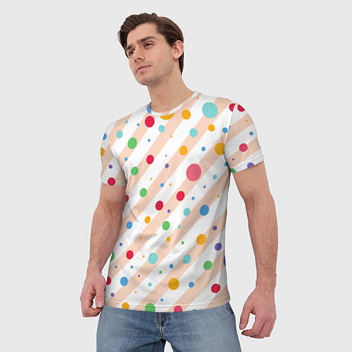 Мужская футболка Color circles / 3D-принт – фото 3