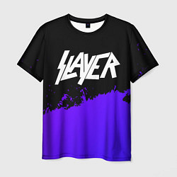 Футболка мужская Slayer purple grunge, цвет: 3D-принт