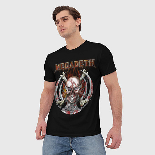 Мужская футболка Megadeth - боевой череп / 3D-принт – фото 3