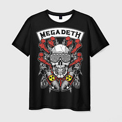 Футболка мужская Megadeth - ядерный череп, цвет: 3D-принт