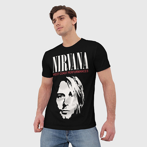 Мужская футболка Nirvana - Kurt Cobain / 3D-принт – фото 3
