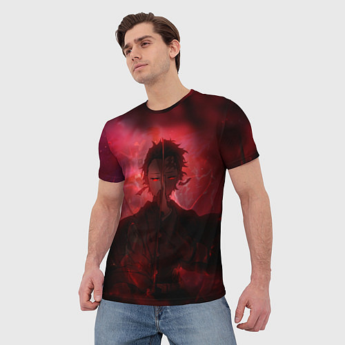 Мужская футболка Танджиро танец бога огня / 3D-принт – фото 3