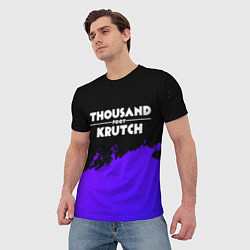 Футболка мужская Thousand Foot Krutch purple grunge, цвет: 3D-принт — фото 2