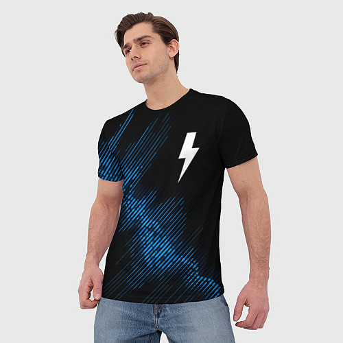 Мужская футболка AC DC звуковая волна / 3D-принт – фото 3