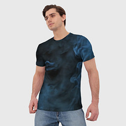 Футболка мужская Синий туман текстура от нейросети, цвет: 3D-принт — фото 2