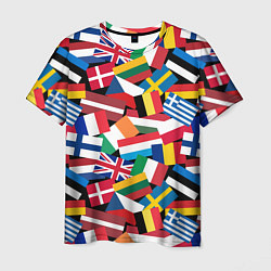 Футболка мужская Флаги стран Европейского Союза, цвет: 3D-принт
