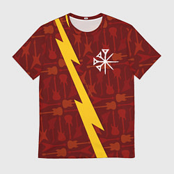 Футболка мужская Nightwish гитары и молния, цвет: 3D-принт