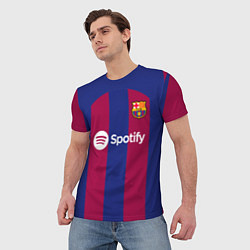 Футболка мужская Педри Барселона форма 2324 домашняя, цвет: 3D-принт — фото 2