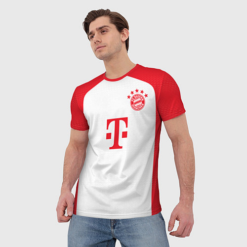 Мужская футболка Гнабри Бавария Мюнхен форма 2324 домашняя / 3D-принт – фото 3