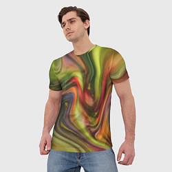 Футболка мужская Abstraction waves, цвет: 3D-принт — фото 2