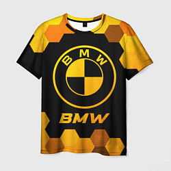 Футболка мужская BMW - gold gradient, цвет: 3D-принт