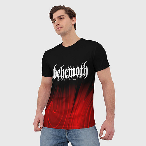 Мужская футболка Behemoth red plasma / 3D-принт – фото 3