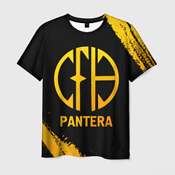 Футболка мужская Pantera - gold gradient, цвет: 3D-принт