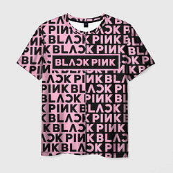 Футболка мужская Blackpink - pink text, цвет: 3D-принт