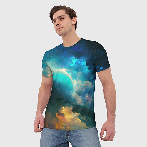 Мужская футболка Далекий космос / 3D-принт – фото 3