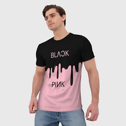 Мужская футболка Blackpink - краски / 3D-принт – фото 3