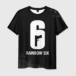 Футболка мужская Rainbow Six glitch на темном фоне, цвет: 3D-принт