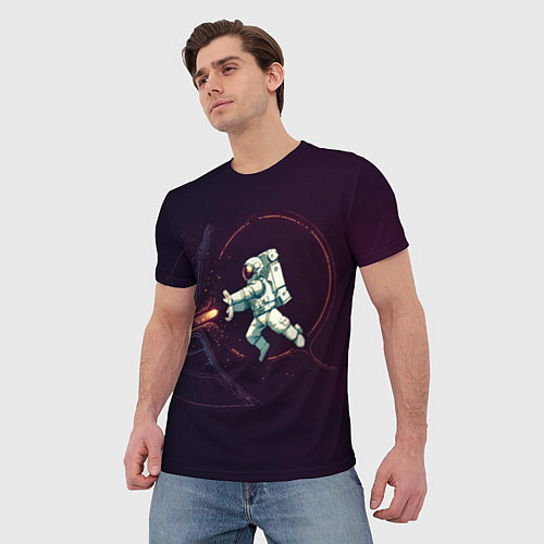 Мужская футболка Астронавт - камехамеха / 3D-принт – фото 3