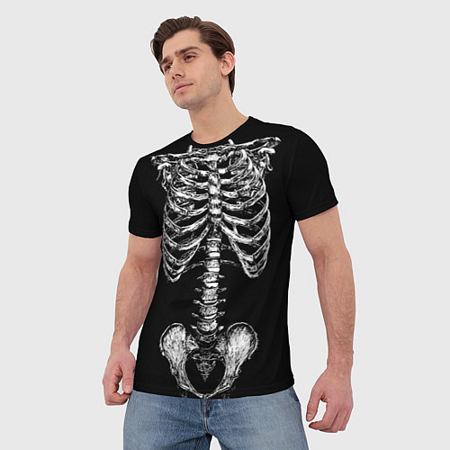 Мужская футболка Скелет человека / 3D-принт – фото 3