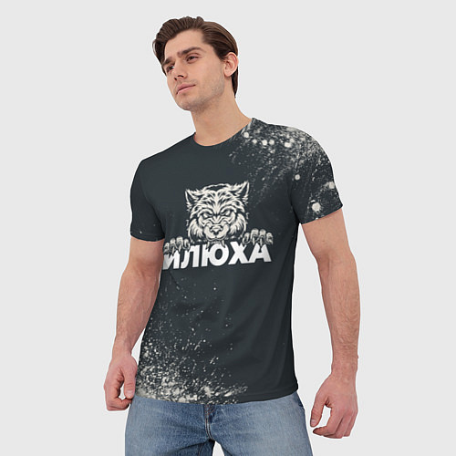 Мужская футболка Илюха зубастый волк / 3D-принт – фото 3